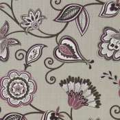 Avignon Eggplant Linenfold Puffchair fabric