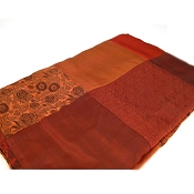 Red patchwork throw / table cloth