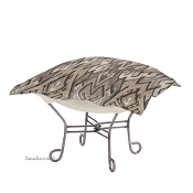 Chicago Textile Puff Ottoman-Ikat Stone