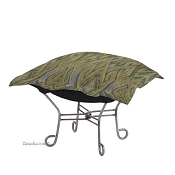 Chicago Textile Puff Ottoman-Ikat Willow