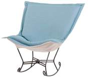 Chicago Textile puff rocker-Titan Crystal Blue