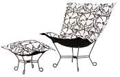 Chicago Textile Puff Chair-Posie