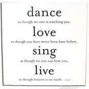 Quotable Canvas wall Art-Dance- Love- Sing- Live