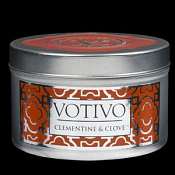 Votivo Candles -Clementine & Clove Holiday Travel Tin
