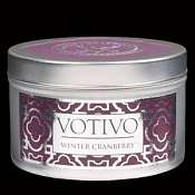Votivo Candles -Winter Cranberry Holiday Travel Tin