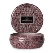 Voluspa 3 Wick Decorative Tin-Champagne Rose