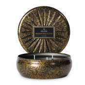 Voluspa 3 Wick Decorative Tin-Makassar Ebony & Peach