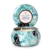 Voluspa Linden and Dark Moss 2 Wick Candle Tin