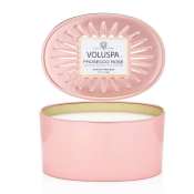 Voluspa Prosecco Rose 2 Wick Decorative Oval Tin