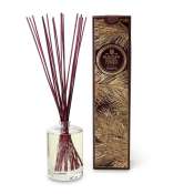 Voluspa Golden Cypress Sawara diffuser in embossed glass