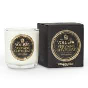 Voluspa Vervaine Olive Leaf Boxed Votive in Glass