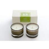 AQUIESSE Bamboo Teakwood 15 Hr Set/2 Votive Candles