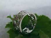 Lotus Leaf Eternity Band Ring-sterling silver by Ashley Morgan