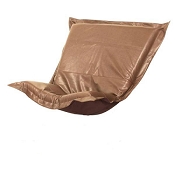 Linenfold puff chair replacement cover with cushion-Avanti Bronze