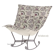 Chicago Textile Puff Rocker-Avignon Eggplant