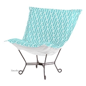 Chicago Textile Puff Chair-Bahama Breeze-Patio