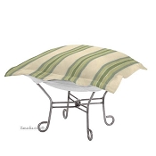 Chicago Textile Puff Ottoman-Baja Willow-Patio