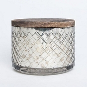 Capri Blue Aloha Orchid No 3 Mercury Glass Candle (Wood Lid)