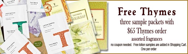 Three Free Thymes sample packets