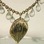 White topaz and silver thread pendant necklace by Dana Kellin (non returnable)