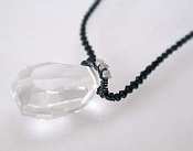 Dana Kellin Quartz Nugget & Grey Diamond oxidized silver NK