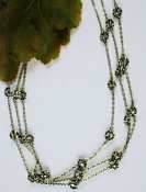 Dana Kellin Silver Shadow Crystal Tiny Flower Tiered NK-S Silver