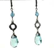 Apatite Mix Drop earrings-sterling silver by Dana Kellin