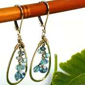 Capri Mix cluster-tear drop Earrings