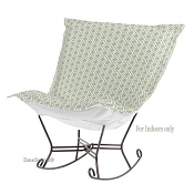 Chicago Textile Puff Rocker-Geo Seamist-Indoor
