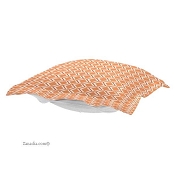 CTC Puff Ottoman replacement cover with cushion-Geo Tangerine-Patio