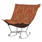 Chicago Textile Puff Rocker-Ikat Earth