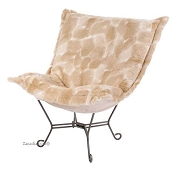 Chicago Textile puff chair-Luscious Natural