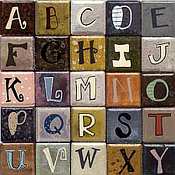 Letter Magnets 1x1-Hand Made