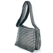 Masha Black Messenger Handbag by Escama Studio