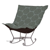 Chicago Textile Puff Rocker-Medallion Teal