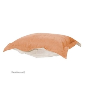 CTC puff ottoman replacement cover with cushion-Microsuede Tangerine