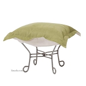 Chicago Textile puff ottoman-Microsuede Willow