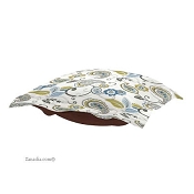 CTC Puff Ottoman replacement cover with cushion-Paisley Lagoon