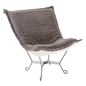 Howard Elliott Puff Chair-Angora Stone