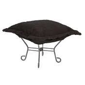 Howard Elliott Puff Ottoman-Angora Ebony