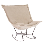 Howard Elliott Puff Rocker-Linen Slub Natural