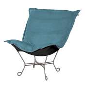 Howard Elliott Puff Chair-Mojo Turquoise