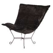 Howard Elliott Puff Chair-Mink Black