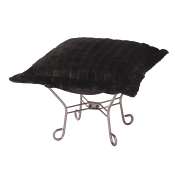 Howard Elliott Puff Ottoman-Mink Black