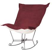 Chicago Textile Puff Rocker-Bella Merlot