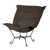 Howard Elliott Puff Chair-Bella Chocolate