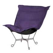 Howard Elliott Puff Chair-Bella Eggplant