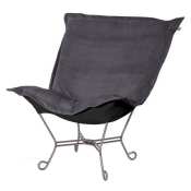 Howard Elliott Puff Chair-Bella Pewter
