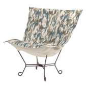 Chicago Textile Puff Chair-Monet Water