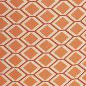 Chicago Textile Puff Ottoman-Geo Tangerine